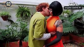 Scooby-Doo's Velma solves the mistery of the haunted house and The dark haired cosplayer, La Rola, has a super-steamy, hard-core porn orgy!