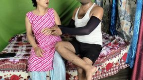 Step sis seduces bro, whispers 'f**k me' in Hindi as she strokes his cock&#x1F32D; hard