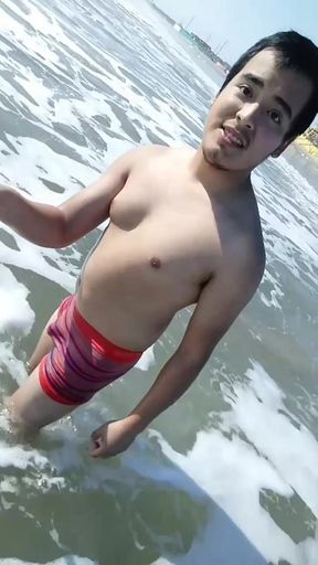 Jesus in boxer on the beach Bagdad Matamoros Tamaulipas 2021