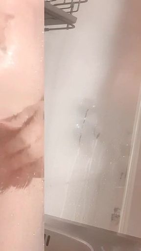 Mature Transcock-washing in the Shower