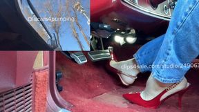 I went out there for some HARD REVVING in my red heels! This is FUCKIN HARD!