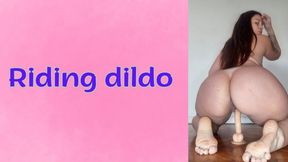 I'm riding this realistic dildo all the way.