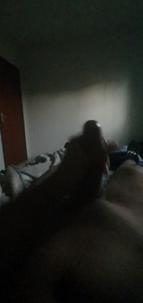 Horny gifted handjob