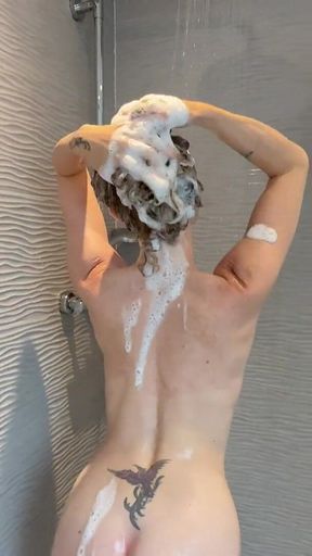 Perve on Me During a Sensual Shower Masturbation Session