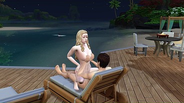 Dia de sexo na praia. The Sims 4