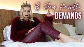 B Day Month Demands