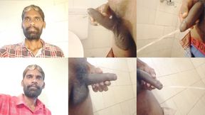 Rajesh Playboy 993 two pissing in the bathroom videos merged in one single video. Piss pee peeing big uncut cock bbc hairy pubes