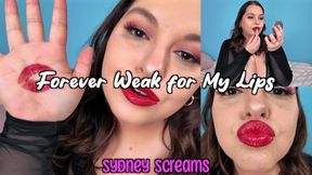 Forever Weak for My Lips - Seductress Sydney Screams Applies Red Lipstick Before Covering You with Her Lipstick Kiss Marks - Applying Lipstick, Red Lips, Sensual Lipstick Domination, POV Kissing - HD 1080 MP4