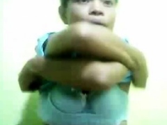 Filipina Flat titted takes off clothes