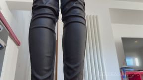 Barefoot trampling POV - Goddess Luna Law steps on you with her soft wrinkled bare soles, ebony foot fetish, trampling fantasy, foot fetish POV (720)