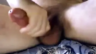 Hairy Daddy Strokes His Big Cock on Webcam