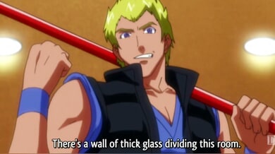 Blonde anime girl gives a passionate titjob to a large penis in a fantasy scene