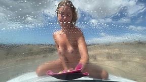 Cheap car wash and free solo bonus from a German petite slut