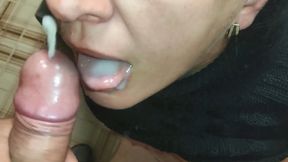 Mature MILF wife gets anal creampie and facials