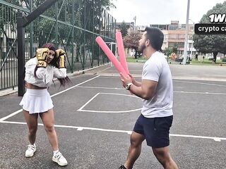 My sexually excited tutor turns me on so much I make him cum in my captivating butt - ALEJANDRA PALACIOS