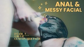 KICKING THIS SLUTTY MILF'S ASS AGAIN, I CUM ABUNDANTLY ON HER FACE!