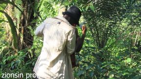 African Lovers in Bush Fucking