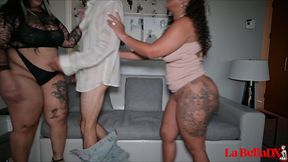 Fat ASS lesbians fuck the young neighbor next door!