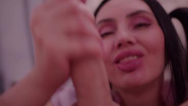 Prurient woman pegging her husband's and gets cum.