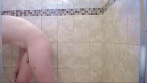 Trans girl shaving pubes