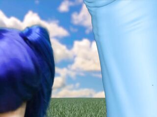 Munchkin Gal with Large Blue Dick