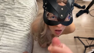 Fucked in front of strangers in a private show - I taste his cum
