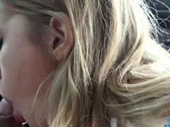 Sexy Blonde Blowjob Whore Rides Cock Hardcore