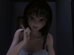 Japanese 3D futa hot handjob