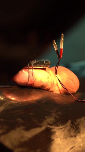 Edging in a Vacuumbed with Electro, Toys Combined with Some Hand Deepthoating and Loads of Spit.