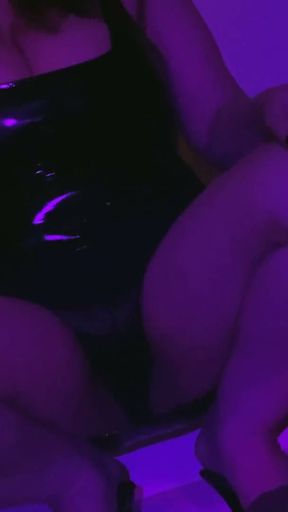 Real Housewife Becomes Cyberpunk Stripper In Latex Sexy Short Dress And High Heels Stripping Seducing   Clip 2