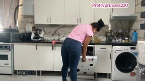 Cleaning in jeans