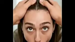 Big Boobed Babe gags on cock and loads