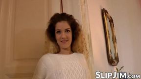 Classy babe moans while fucked by an old man balls deep