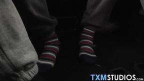 ”Young blonde twink picked up for a round of ass pumping”