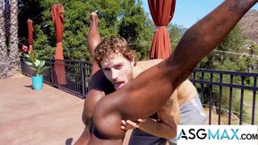 NEXT DOOR BUDDIES - Chocolate Hunk Miller Axton Takes Muscly Carter Woods' Big Cock Bareback