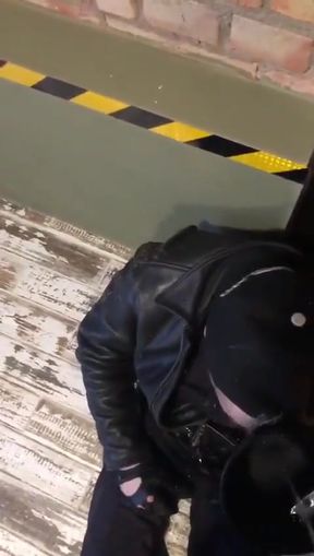 Military Man Pissing on Young Policeman in His Bunker