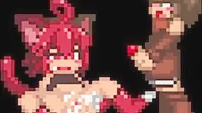 Pixelated Pleasure: Titty Fuck Cum Shot Extravaganza in Retro Cartoon Style