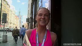 Funny Czech Blondie Getting Pounded Hard Outdoor