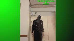 For the grand finale of Wet Wednesday Season 2, J gets dressed up in his classic black outfit to get soaked, slimed, and soaked again followed by a shampoo! Scene includes light solo male masturbation content and rinse off footage.