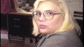 Mature Blonde MILF Takes Multiple Cocks Hardcore