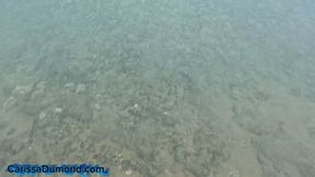 Carissa swimming in the Pacific Ocean and Breast exposure