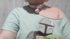 Trying on all my collars
