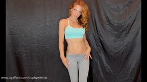 Sexy yoga pants, striptease, and dancing