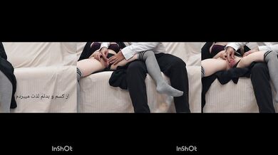 Two big dick cocky asians rode her hard in amateur double fuck