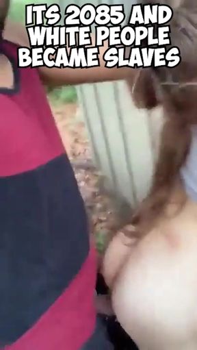 Couple's adventurous play with an amateur BBC sissy slave
