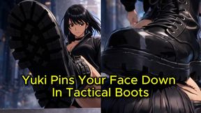 Tactical Boots Domination - Yuki Pins Your Face Down and You Can’t Look Away