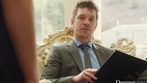 Mature man seduces beauty Khloe for a all the way strapon ride