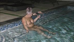 Mature Night Time Nude Swimming