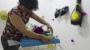Sexy Latina's Massage Ends in Wild Taboo: Alpha Masseur Breaks the Condom During Intense Standing Sex