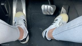 PEDAL PUMPING IN ADIDAS SUPERSTAR SNEAKERS - MOV HD